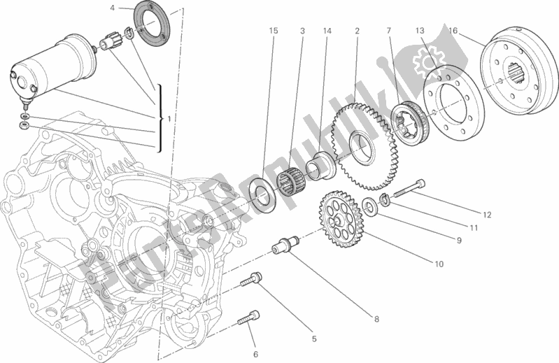 Todas as partes de Motor De Arranque do Ducati Monster 659 ABS Australia 2013